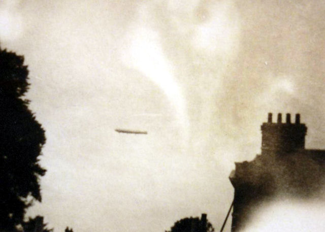 A Zeppelin photographed over Epsom