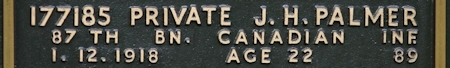 James'inscription on the CWGC memorial Epsom.