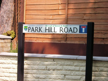 Photo of Park Hill Road sign