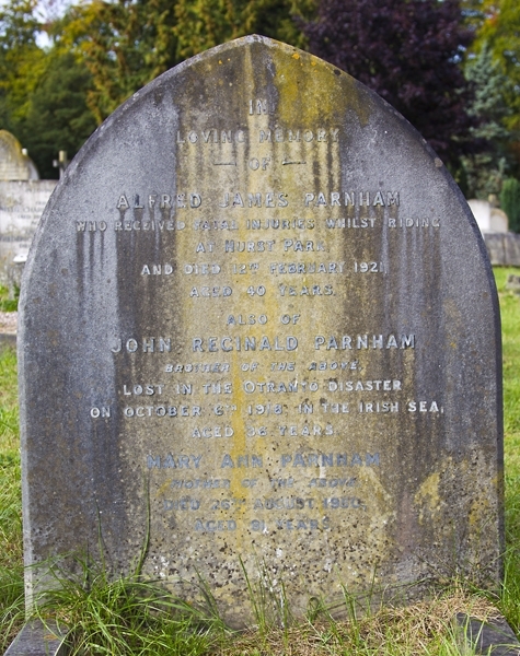 Johns' mother's and his brother Alfred's grave: D572 in Epsom Cemetery Johns' mother's and his brother Alfred's grave: D572 in Epsom Cemetery