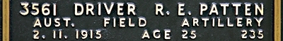 Ronald's inscription on the CWGC memorial Epsom. Ronald's inscription on the CWGC memorial Epsom.