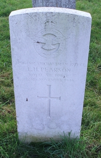 Ernest's headstone in St Mary's, Ewell churchyard extension Ernest's headstone in St Mary's, Ewell churchyard extension