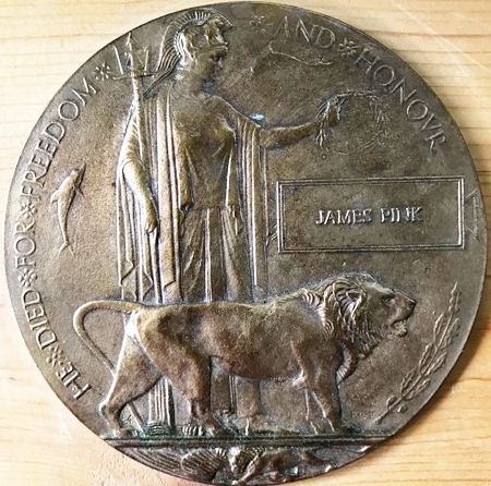 James' bronze plaque