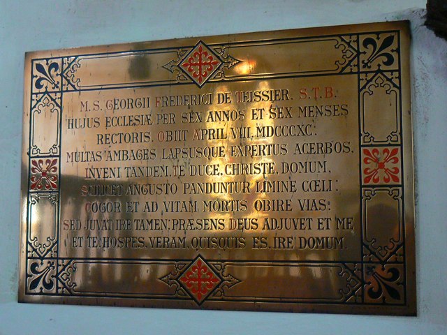 Plaque in St Mary's, Childrey