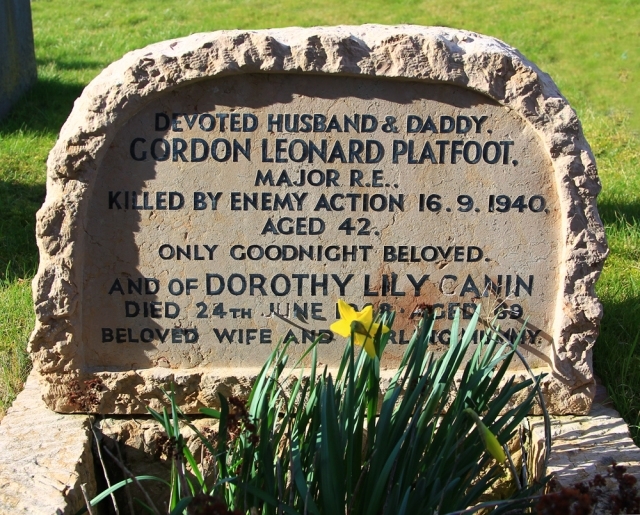 Gordon's headstone in Epsom Cemetery Gordon's headstone in Epsom Cemetery