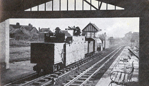Hercules, a 4-8-2 engine, was taken out of mothballs and given armour plating to become a mobile gun platform