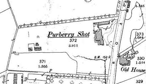 1894 Ordnance Survey Map showing Purberry Shot