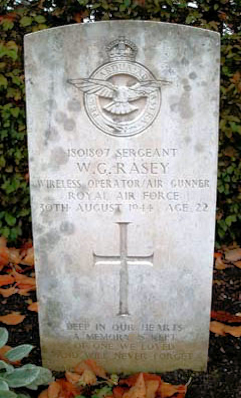 William's headstone in the Palsjo War Cemetery, Sweden