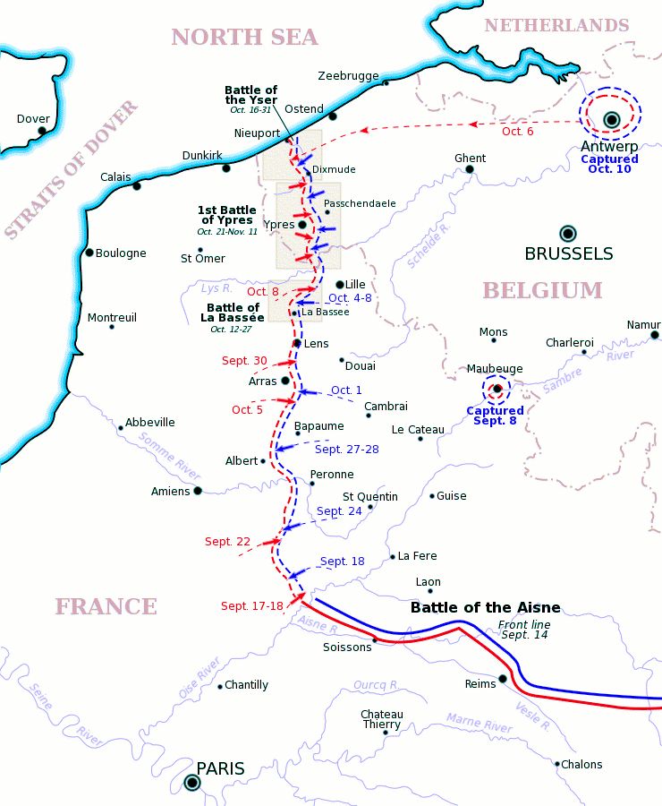 Map showing the course of the Map showing the course of the