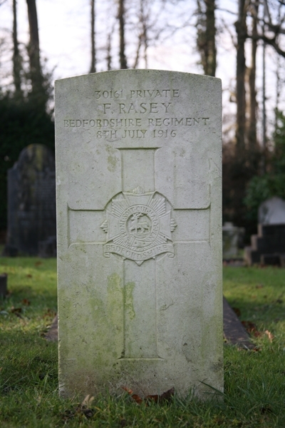 Frederick's headstone in Epsom Cemetery