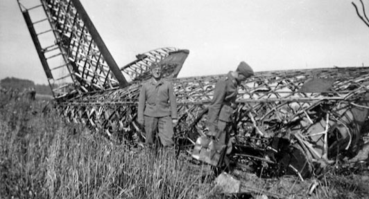 German troops inspecting the crashed Wellington L7792/LF-L