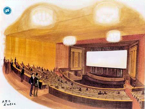 An artists impression of what the new ABC 1 auditorium would look like.