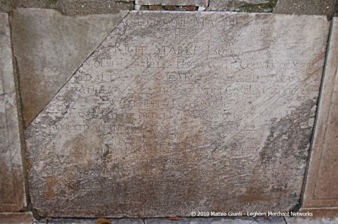 The inscription on Richard Starke's Tomb, Livorno