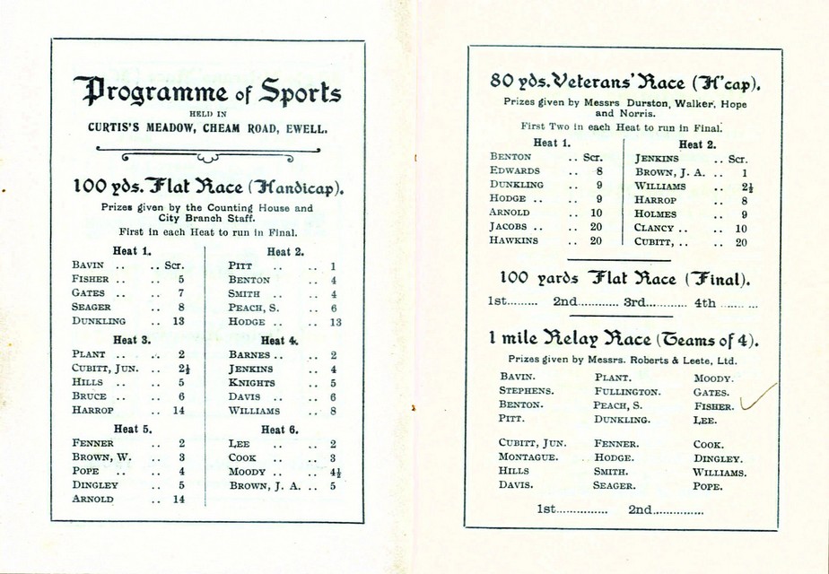 Sports Day Programme