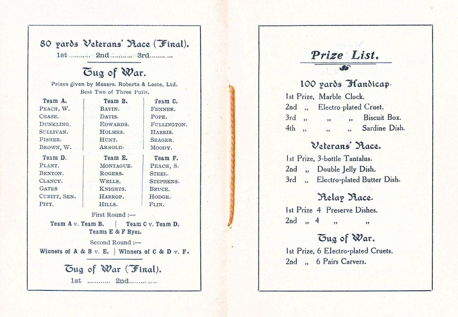 Sports Day Programme