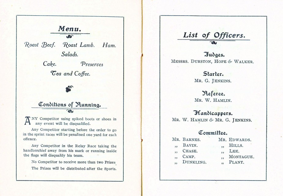 Sports Day Programme