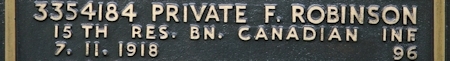 Fred's inscription on the CWGC memorial Epsom. Fred's inscription on the CWGC memorial Epsom.