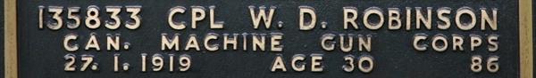William's inscription on the CWGC memorial Epsom. William's inscription on the CWGC memorial Epsom.