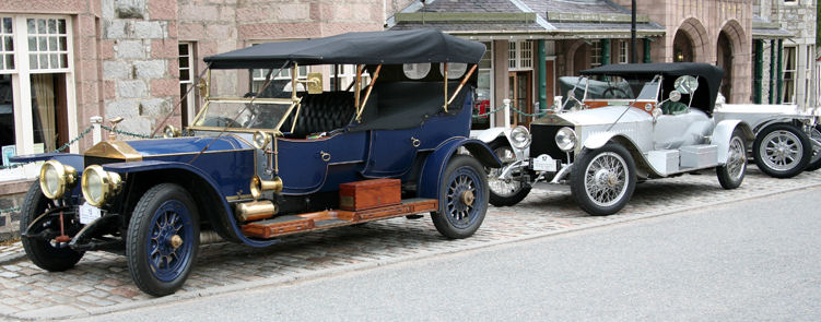 Vintage Rolls-Royce cars seen in Braemar, Royal Deeside, Scotland