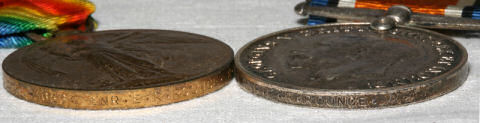 The inscription on Ernest's medals. The inscription on Ernest's medals.