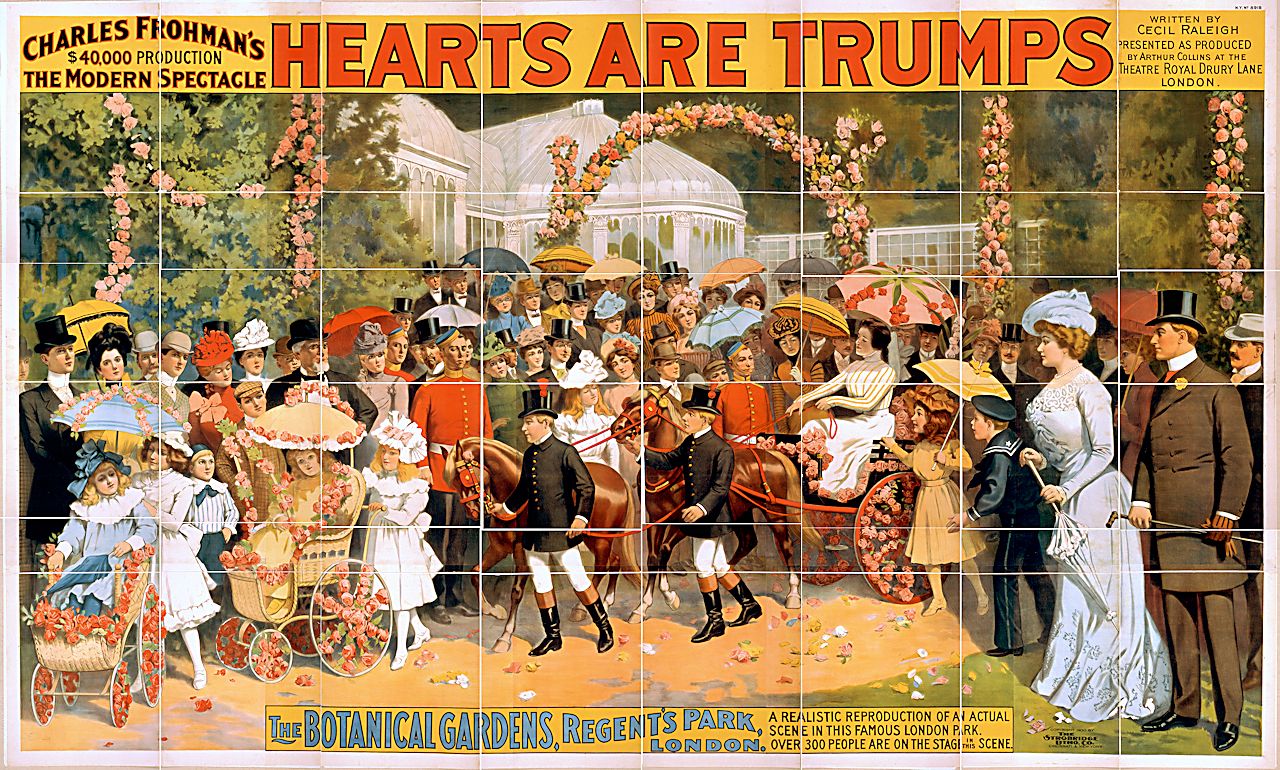 American poster for Hearts are Trumps, c.1900