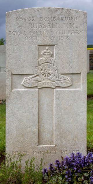 Walter's headstone in the Acheux British cemetery Walter's headstone in the Acheux British cemetery