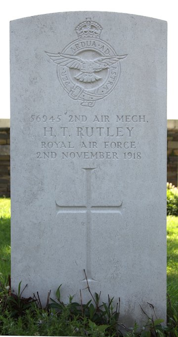 Harold's headstone in the Poix du Nord Cemetery Harold's headstone in the Poix du Nord Cemetery