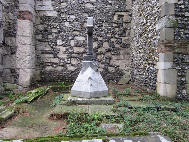 The stone and flint work on the old tower