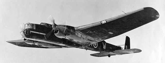 A 78 Squadron Whitley Mk.V bomber in flight, circa 1940 A 78 Squadron Whitley Mk.V bomber in flight, circa 1940