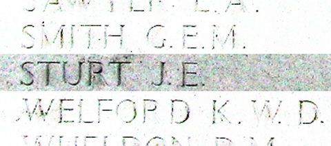John's name on Column 3 of the Singapore memorial John's name on Column 3 of the Singapore memorial