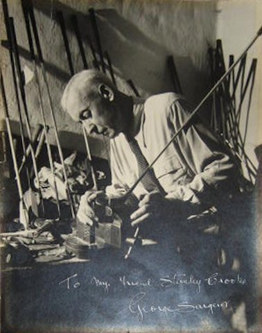 Photograph of signed photograph of George Sargent, 2012