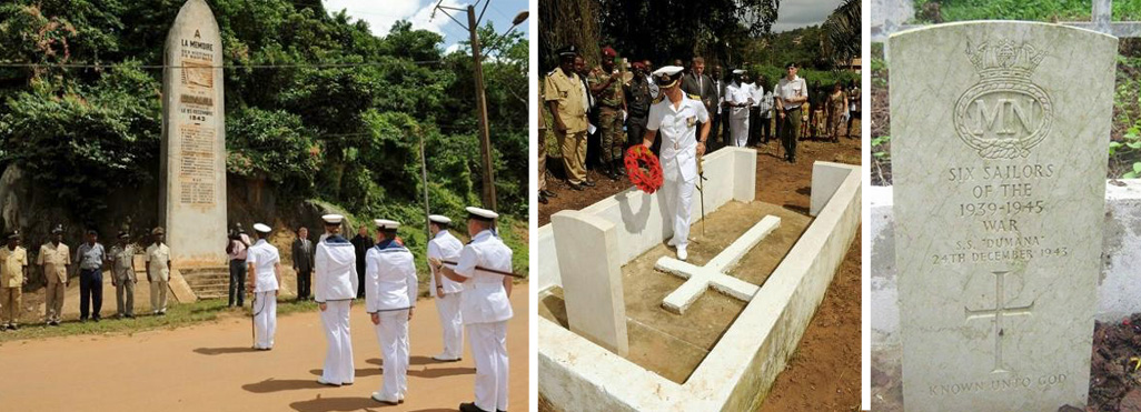 The visit of HMS Dauntless to the Dumana memorial and grave at Sassandra, 30 May 2012 The visit of HMS Dauntless to the Dumana memorial and grave at Sassandra, 30 May 2012