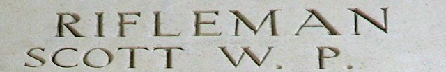 Walter's inscription on the Thiepval Memorial to the missing. Walter's inscription on the Thiepval Memorial to the missing.
