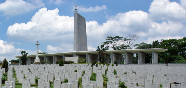 The Singapore Memorial (rear) in the Kranji War Cemetery The Singapore Memorial (rear) in the Kranji War Cemetery