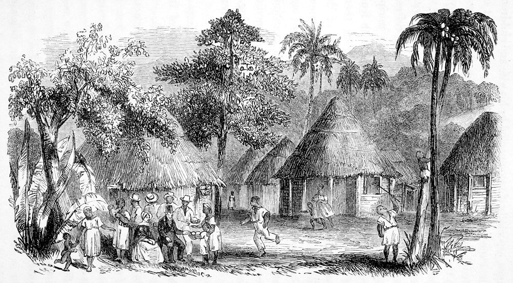 Plantation Village, Jamaica, 1843, By James M. Phillippo