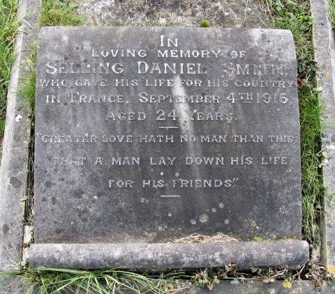 Selling is also remembered on his parents grave in Epsom cemetery Selling is also remembered on his parents grave in Epsom cemetery