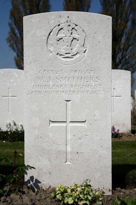 Williams headstone in the Passchendaele New British Cemetery. Williams headstone in the Passchendaele New British Cemetery.