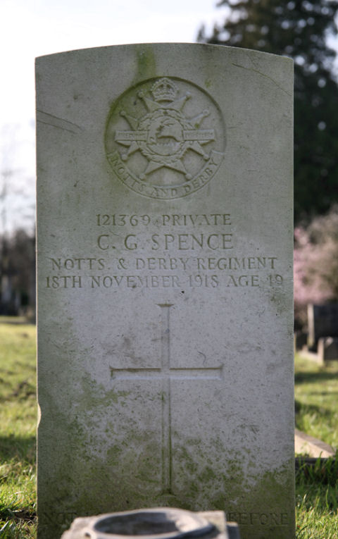 Colin's headsttone in Epsom Cemetery