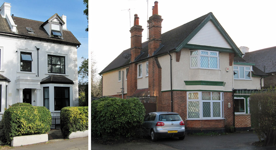 The two homes of St Monica's