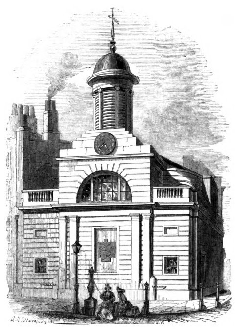 St Martin Outwich in the early 19th century.