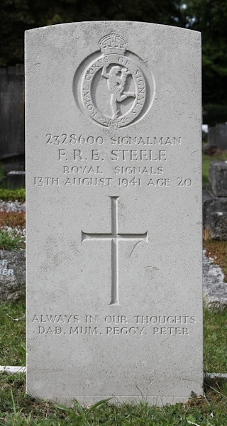 Frederick's headstone in Epsom Cemetery Frederick's headstone in Epsom Cemetery