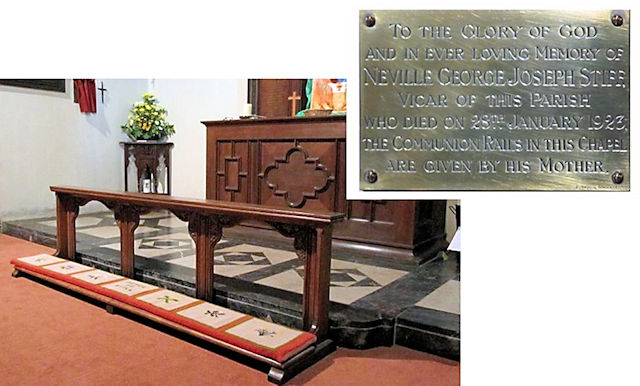 The communion rails given by Elizabeth