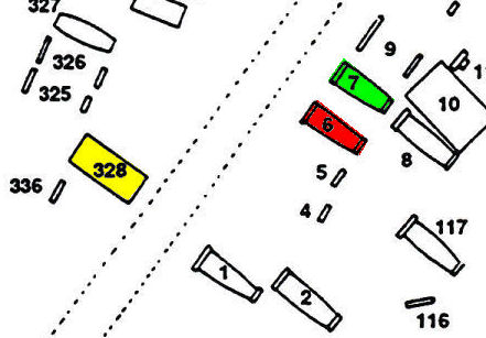 Extract From Exwood Plan To Show Relative Positions