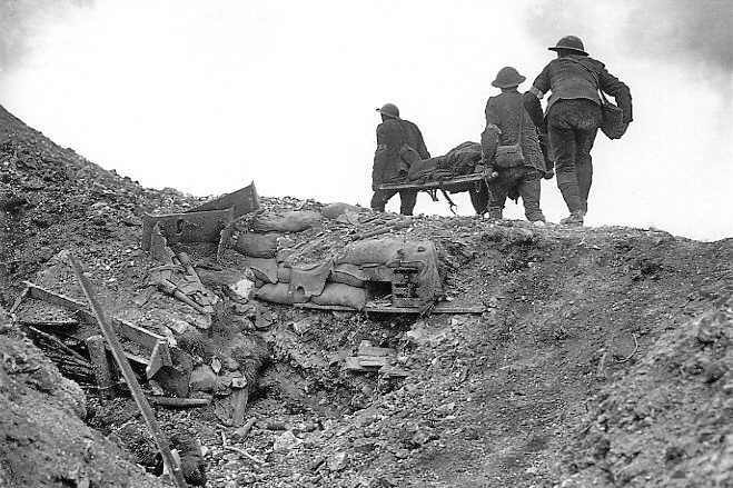 Stretcher bearers Battle of Thiepval Ridge September 1916