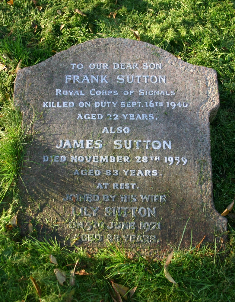 Frank's headstone in St. Mary's Cemetery Frank's headstone in St. Mary's Cemetery