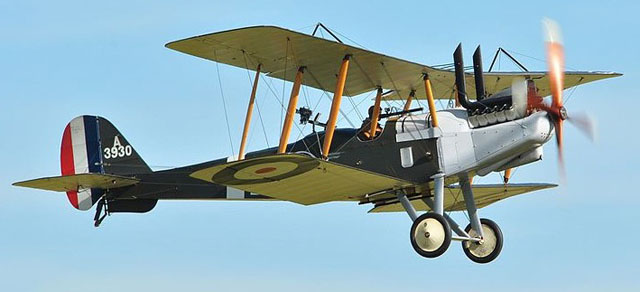A WW1 RE8 at the Duxford Air Show, 2012