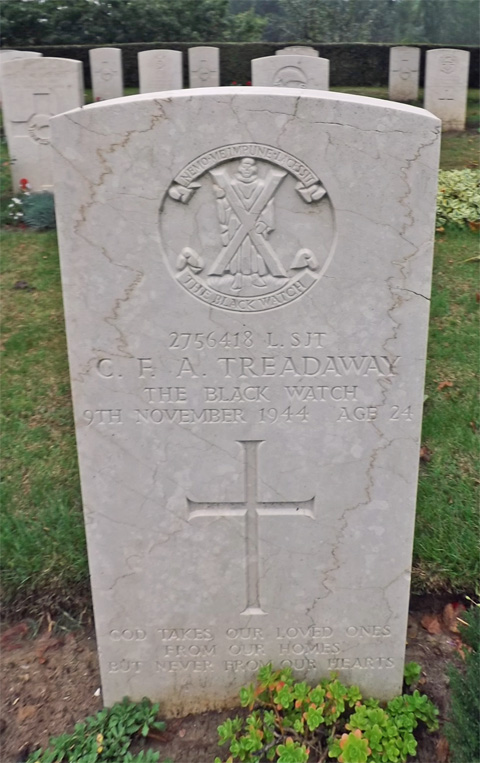 Charles's headstone in the Forli War Cemetery Charles's headstone in the Forli War Cemetery