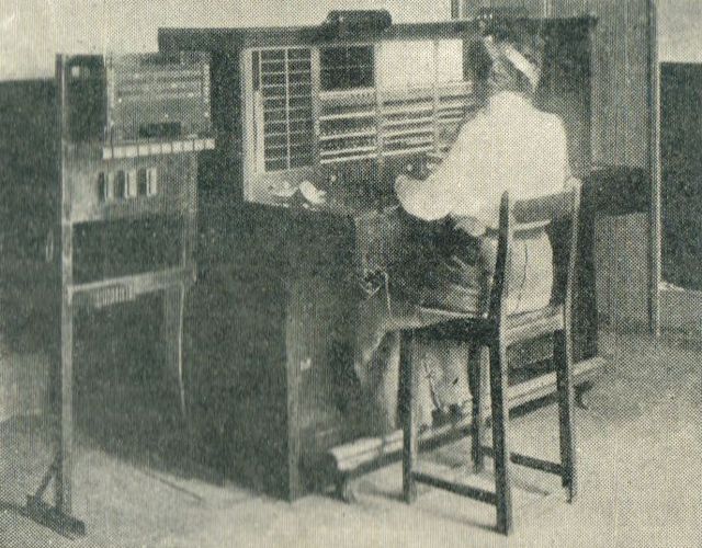 The manual switchboard The manual switchboard