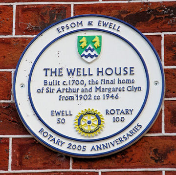 The Plaque on the The Well House, Ewell
