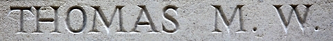 Maurice's inscription on the Arras Flying Services Memorial Maurice's inscription on the Arras Flying Services Memorial